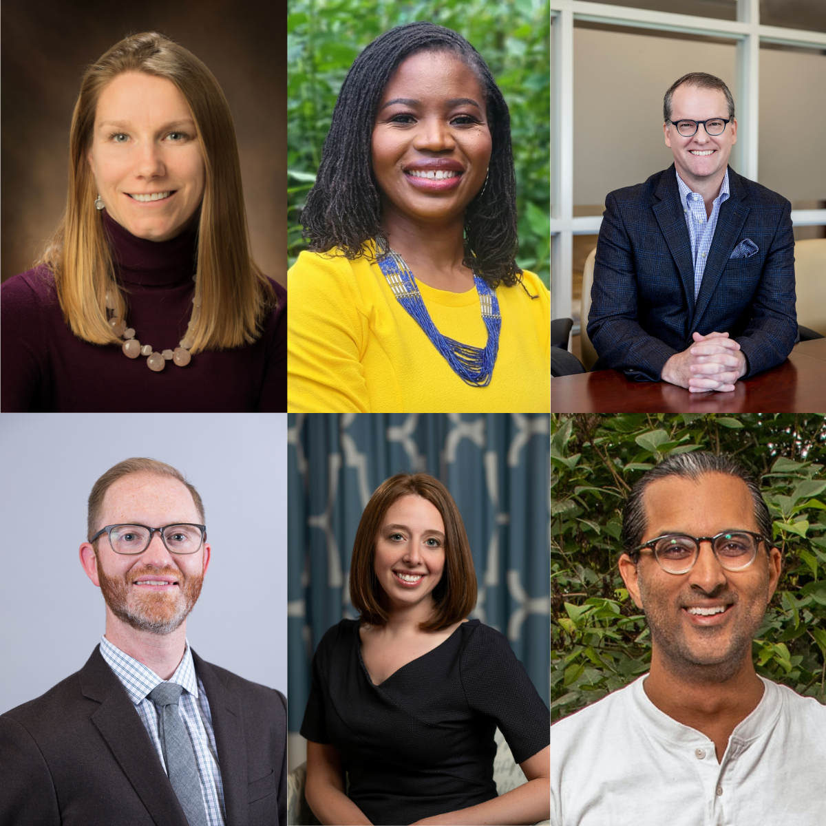 Headshots of the six 2023 Macy Faculty Scholars