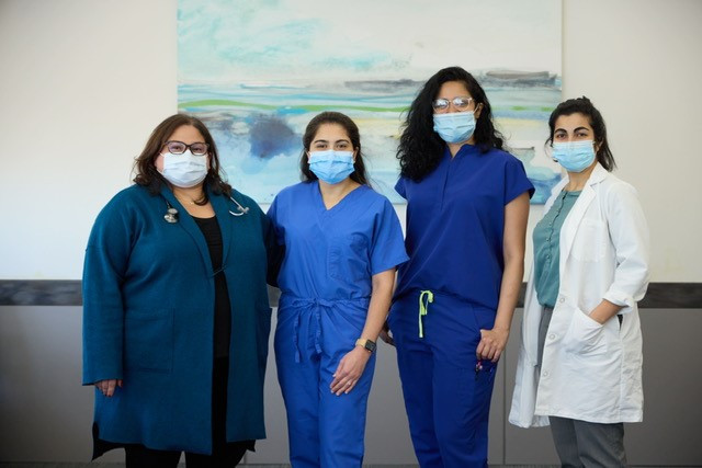 Dr. Helen Fernandez (far left), pictured with fellows in the Icahn School of Medicine Geriatrics Fellowship Program