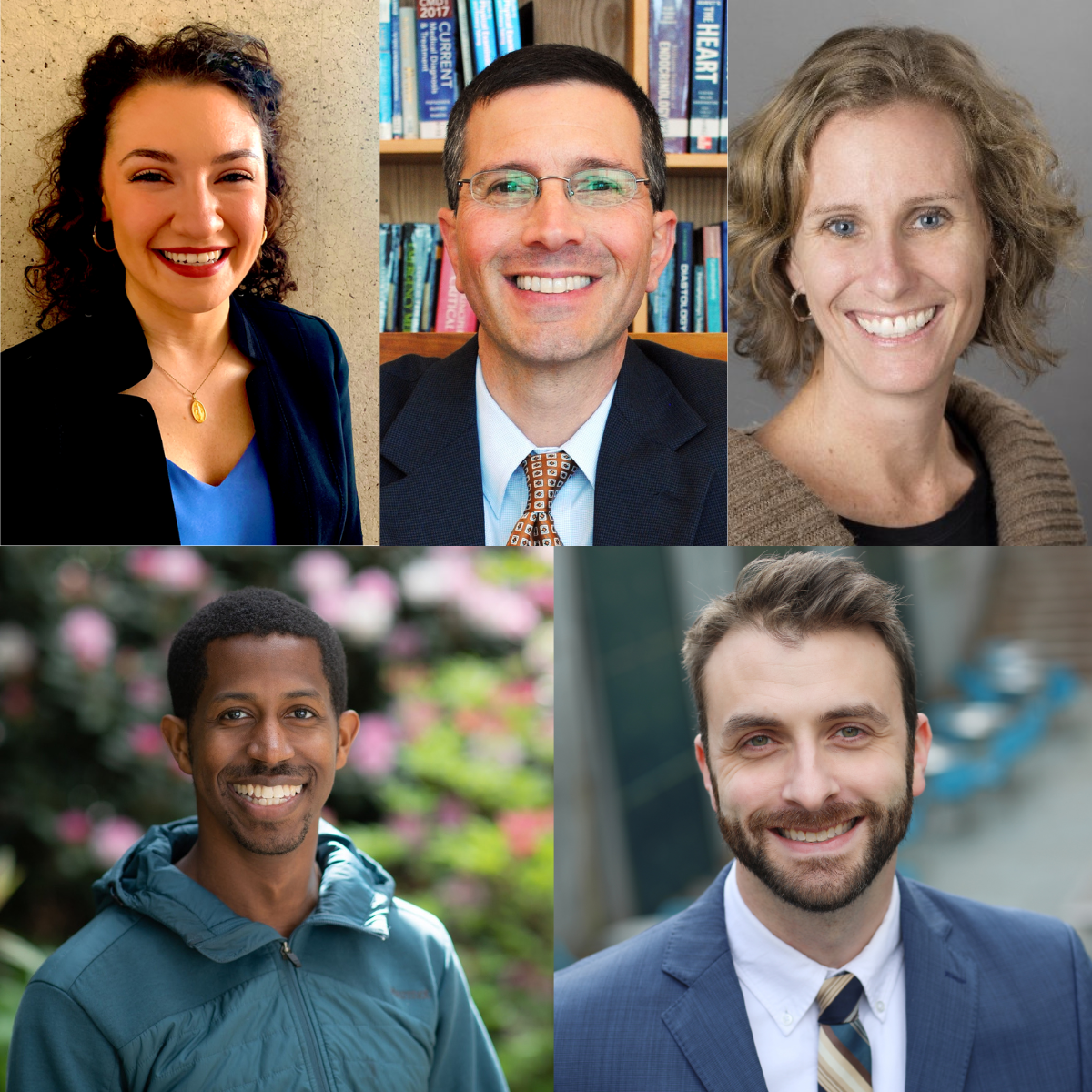 Head shots of the conferees: Hannah Anderson, MBA, Michael Barone, MD, MPH, Tasha Wyatt. PhD, Justin Bullock, MD, MPH, Benjamin Kinnear, MD, MEd